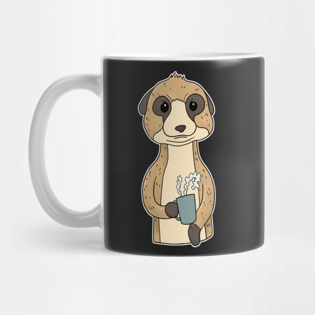 Grumpy Meerkat with Coffee Morning Grouch by Mesyo